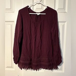 Wrist Purple Long sleeve Blouse